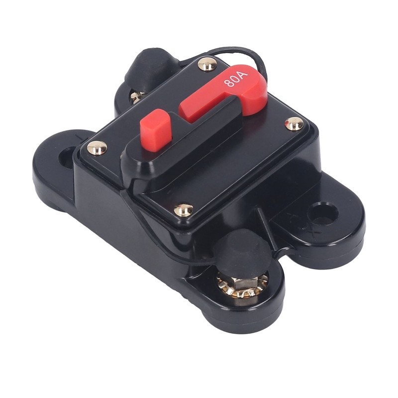Circuit Breaker Manual Reset 1/4in Overcurrent Protection DC 12‑48V for