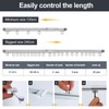 ZSTARR Retractable Ceiling Curtain Track, Measurement-Free Curtain Track 51''-94'',For Room