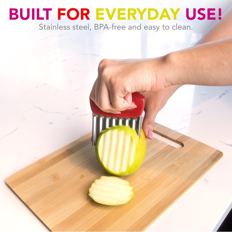 Joie Crinkle Cutter Knife, Wavy Slicer for Potatoes, Vegetables and