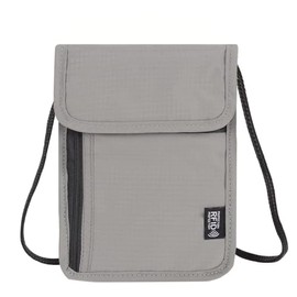 PINEPAN Neck Pouch Unisex Travel Bag with RFID Protection Waterproof Passport Bag Organiser Maximum Security for Smartphone and Travel Documents Business, gray, Casual