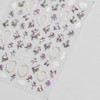 5D Embossed Flower Nail Stickers Pink Rose Nail Art Floral