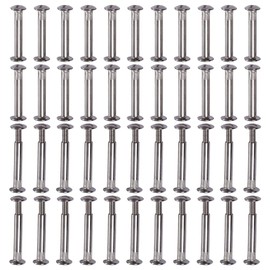 50 Pcs Furniture Joint Connector Bolts Furniture Screw Connectors Joint Sleeve Cap Nuts Cabinet Connecting Screw Binding Post Screws Belt Buckle Binding Bolts for Wood Cupboard Bed