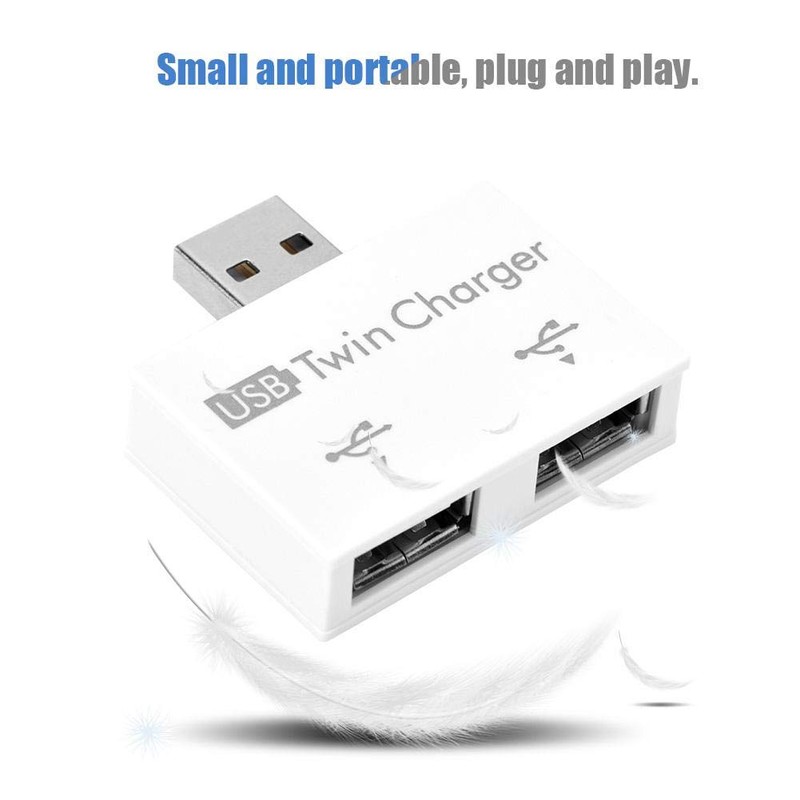 HUB USB 2.0 2 Puertos, Mini USB Hub Kit de