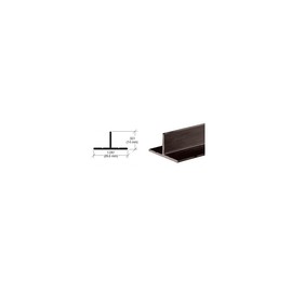 CRL Duranodic Bronze "T" Bar Aluminum Channel - 12 ft Long