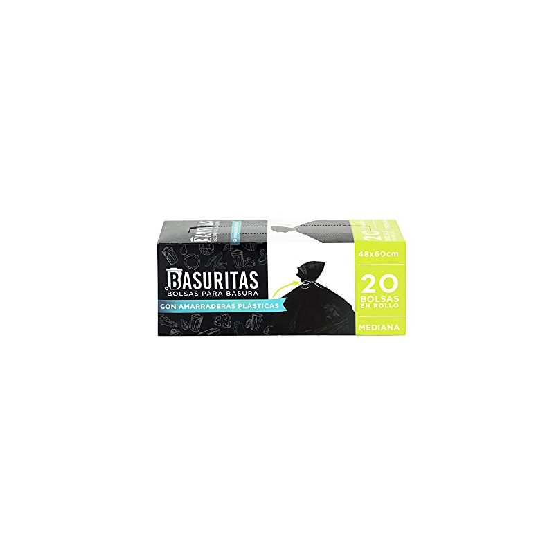 Basuritas | 200 Bolsas de Basura Medianas de 48 x
