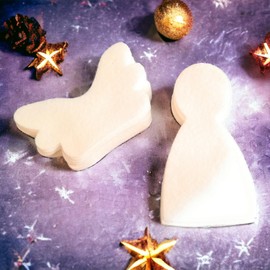 Felt Angel Die Cut Out Shapes With Wings, DIY Christmas Decorations, Kids Art & Crafts. 8 Pack.