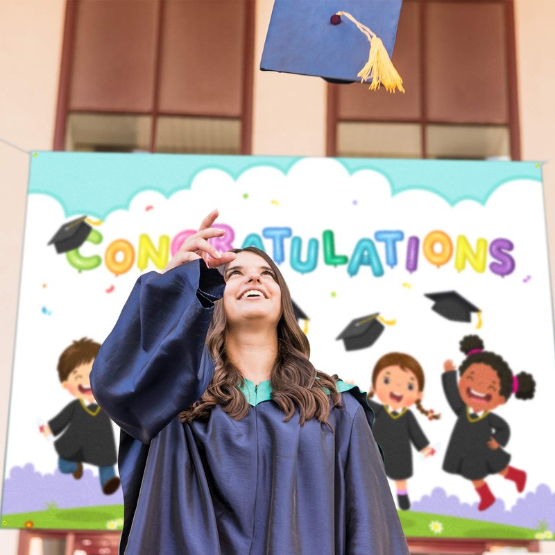 6 x 4 ft Large Sign Congratulations Backdrop Banner -