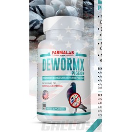 FARMALAB DEWORMX DESPARASITANTE PARA PALOMAS PIGEON TABS DEWORMER EXTRA STRENGTH PIGEONS