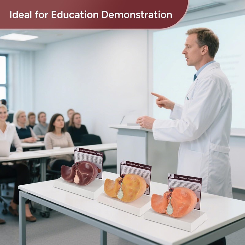 Simedutech Silicone Alcoholic Fatty Liver Model, Pathological Liver Replica for