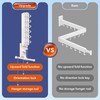 BOQORAD Wall Mounted Clothes Hanger Rack, Clothes Drying Rack,Laundry Drying