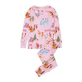 Books to Bed Nutcracker Pajamas Girls Set Long Sleeve Holiday Toddler Christmas Pajamas Kids Jammies PJs with Books Size 10 Pink