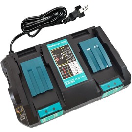 QCZRED 18V DC18RD Dual Charger Compatible with Makita DC18RC DC18RF DC18SF Suitable for BL1860 BL1850B BL1840 BL1830 BL1815