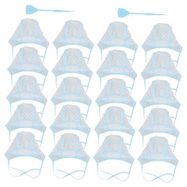 Vaguelly 22pcs Hair Highlighting Cap with Hooks for Easy Dyeing Disposable Hair Coloring Supplies Blue