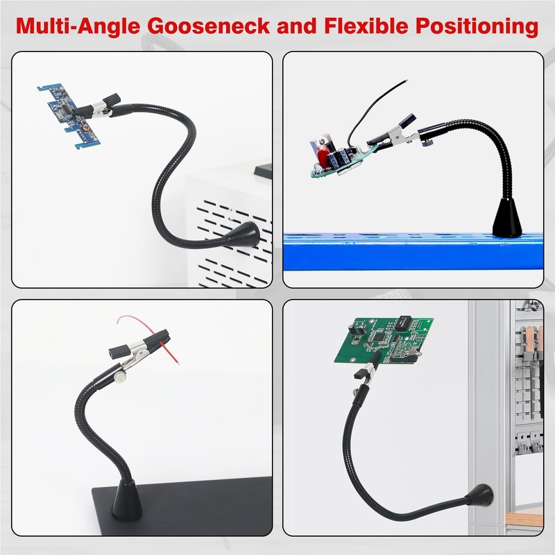 Magnetic Helping Hand, Soldering Helping Hands, 4 PCB Pillars Circuit