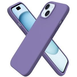 ORNARTO Funda compatible con iPhone 15 6.1, silicona lquida delgada de 3 capas cubierta completa de goma de gel suave, funda protectora antiaraazos a 