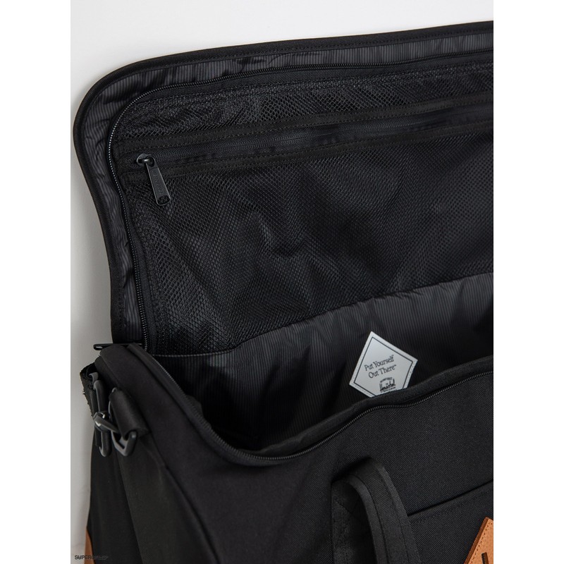 Herschel Supply Co. Heritage Duffle, Black/Saddle Brown