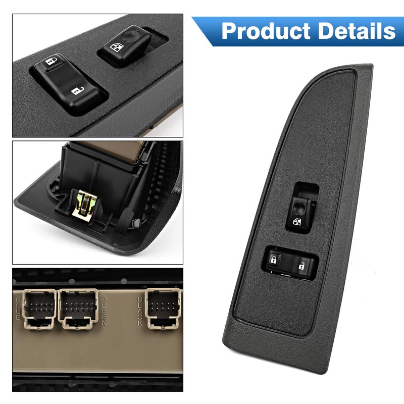 TOP-MAX Passenger Side Power Window Switch w/Bezel Compatible with 2003-2007