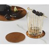 The Just Slate Company 4 Flat Hammered Copper Coasters, Cooper