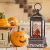 Fall Snow Globe Decorations, Glitter Red Truck Lantern with 6H