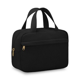 Aucuu Toiletry Bags for Women, Corduroy Toiletry Bag, Women Travel Wash Bag, Multifunctional Travel Makeup Bag with Handle, Portable Corduroy Cosmetic Bag, Women Cosmetic Bag for Women Girls