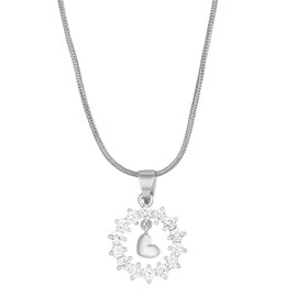 JAVARNV Pink Heart Necklaces for Women Valentines Day Gifts for Her Valentines Day Necklace Rhinestone Heart Choker Necklace Crystal Heart Pendant Necklace Pink Jewelry Stuff