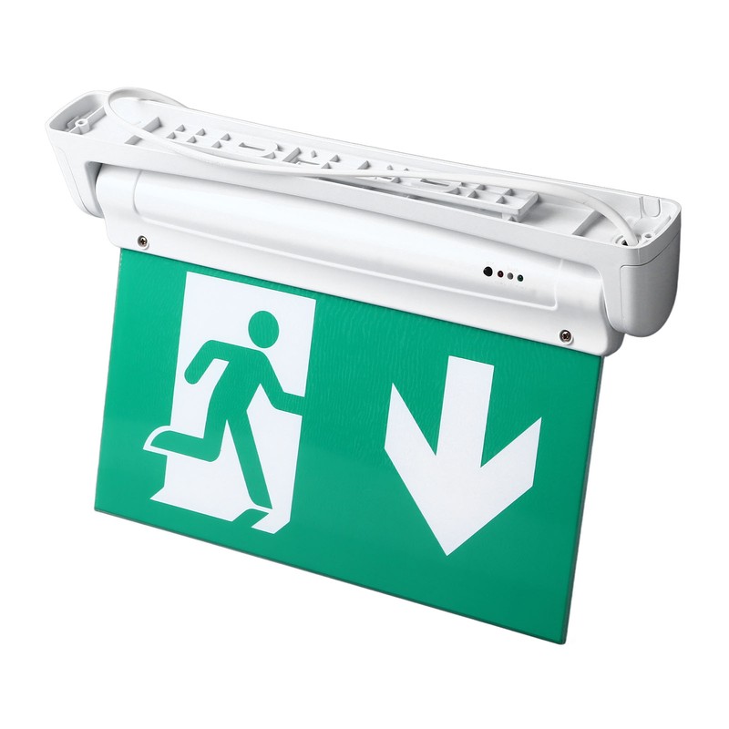 Exit Sign LED Battery Powered Emergency Safety Facilities Acrylic ABS