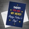Daddy Card For Fathers Day A6 Card Superhero Theme Card