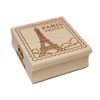 Paris France Eiffel Tower Destination Travel Square Rubber Stamp for