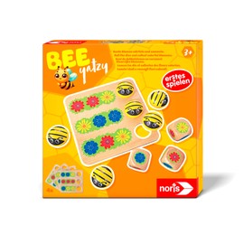 noris 606012088 Bee Yatzy (Game from 3 Years) Board Game with Bees & Wooden Dice, First Play, Toy for Children, 1-4 Players