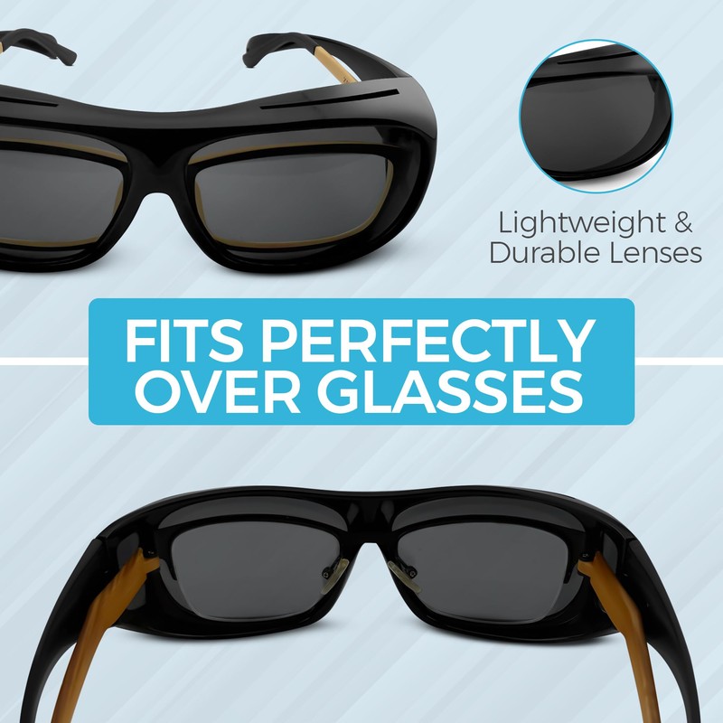 iSafety Polarized Cataract Surgery Recovery Sunglasses – UV400 Wraparound Protective