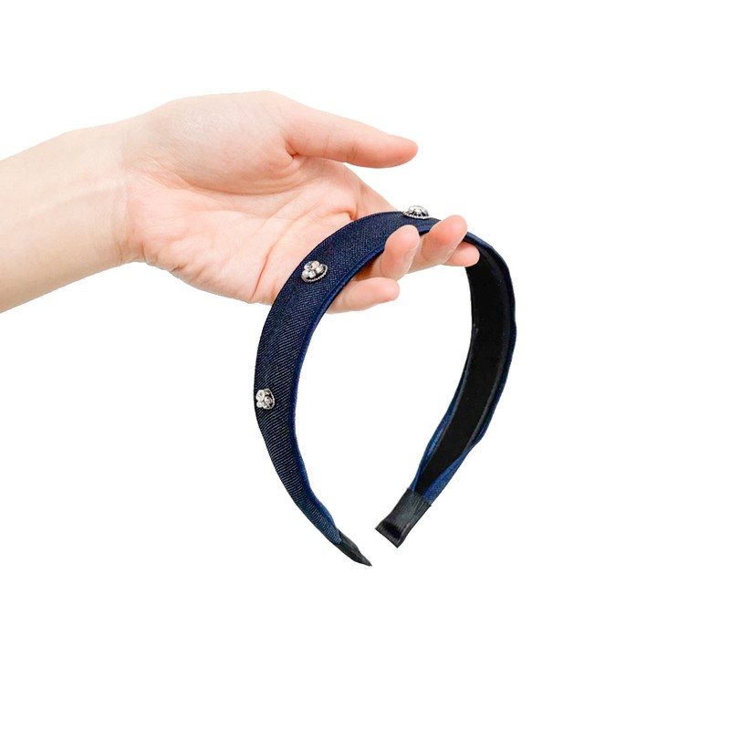 Burnaby Navy Silver Pendant Hairband / 버나비 네이비 실버 팬던트