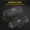 EASTROCK Blues Harmonica with 10 Holes C Glazed Black