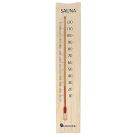 Lantelme Wooden Sauna Thermometer 38 cm Temperature up to 120 °C Analogue Sauna Temperature Measuring Device Solid Pine Wood Thermometer for Wellness Relaxation Accessories for Sauna Sauna Accessories