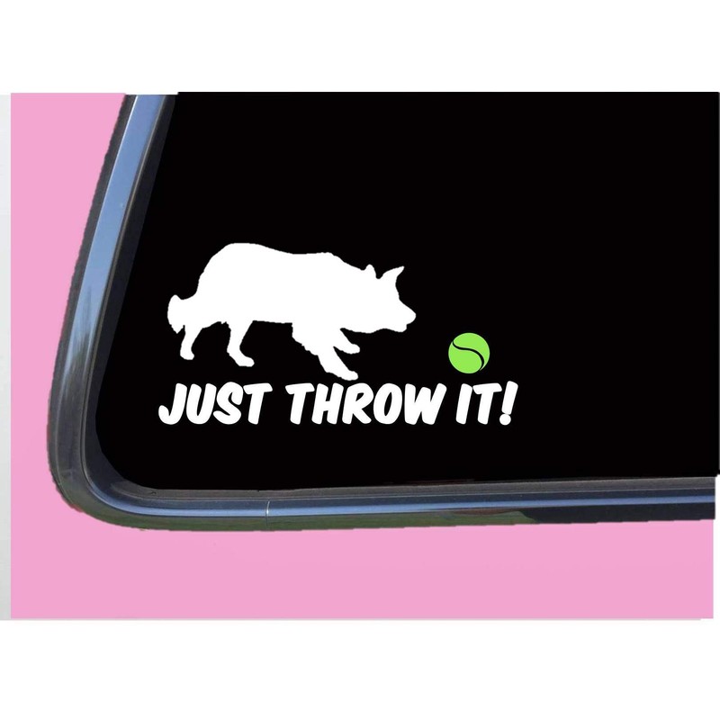 Just Throw It Border Collie TP 526 vinyl 6" Decal
