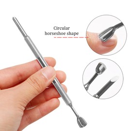 Nail Cuticle Pusher Self-Adhesive Sandpaper Manicure Kit Double Head Cuticle Pushers Nail Art Pre-polishing Sand Paper 240/100 Grit Sandpaper Sheets Nail Pusher Replace Sanding Paper Nail Care Tools