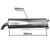 cyclingcolors Exhaust Muffler Moped Motorcycle Silencer Aluminium Steel Chrome