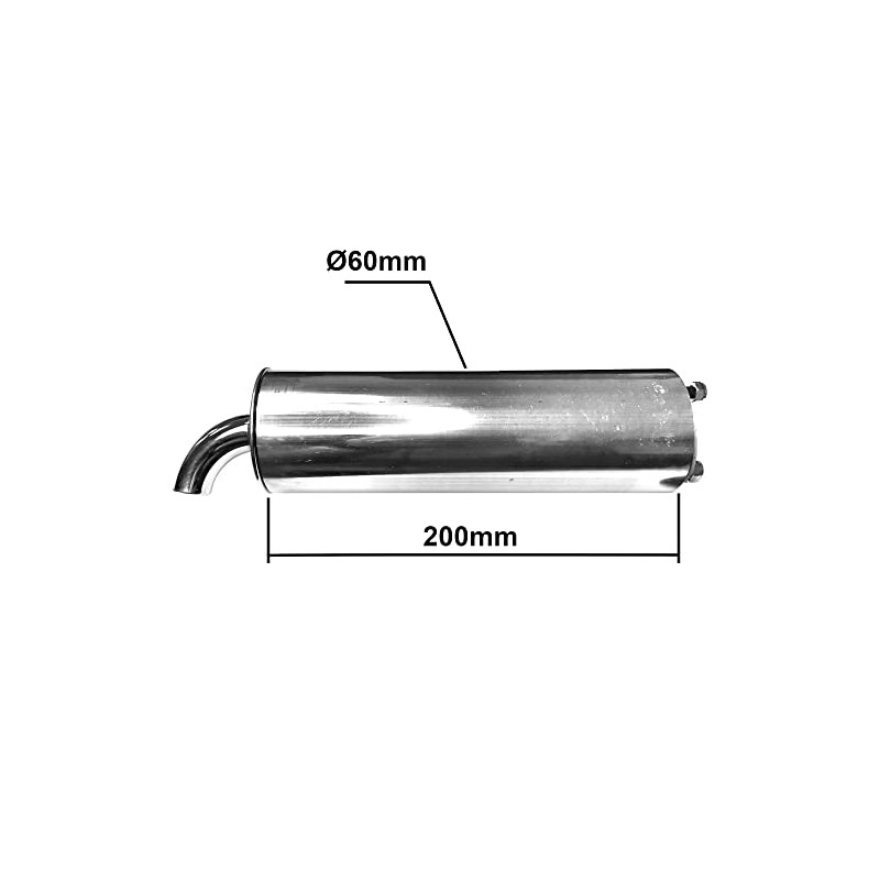 cyclingcolors Exhaust Muffler Moped Motorcycle Silencer Aluminium Steel Chrome