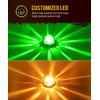 Partsam 2Pcs Dual Color Amber/Green LED Glass Lens Watermelon Lights,