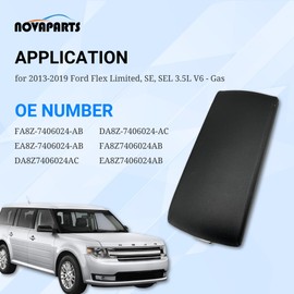 NOVAPARTS Armrest Center Console Lid Cover Black for 2013 2014 2015 2016 2017 2018 2019 Ford Flex 3.5L Leather FA8Z7406024AB FA8Z-7406024-AB DA8Z-7406024-AC