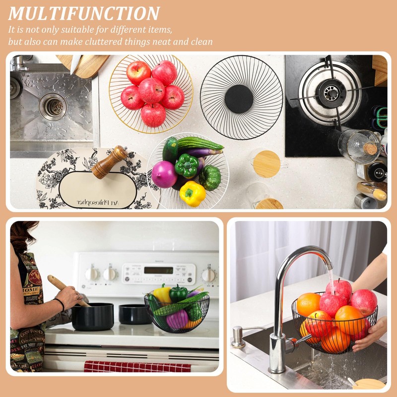 IBWell Wire Fruit Basket Fruit Bowl Kitchen Fruit Basket Stand