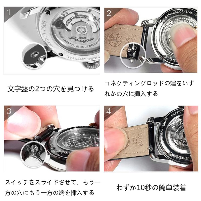 [Aullivillen] Watch Strap 24mm 22mm 20mm 18mm Replacement Watch Band