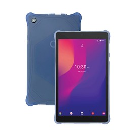 iShoppingdeals Alcatel Joy Tab 2 TPU Case, Semi-Transparent Protective Cover with Texture for Alcatel Joy Tab 2 Tablet 8 inch 2020 Release (Model 9032Z) (Light Blue)