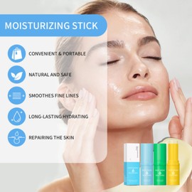 Barra Hidratante Facial en Stick con Ácido Hialurónico, Hidratación Profunda Hidratante Cuidado, Polvo Hidratante Barra Hidratante Para Todo Tipo de Piel (green)