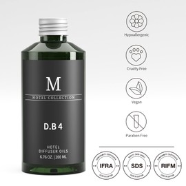 MISIJI Hotel Luxury Fragrance Oils - Home Essential Diffuser Oils Refill for Reed Diffusers,Electric Diffuser Oils Machines,and Oil Warmers -DB4. 6.76 Fl Oz/200ML