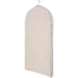 Whitmor Zippered Linen & Polyester Garment Bag -Natural - 22" x 3" x 40"