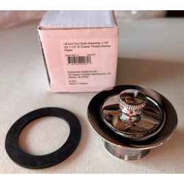 HD Supply Lift & Turn Tub Bathtub Drain Stop Assembly POLISHED CHROME 1-7/8" OD 1-1/2" ID