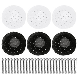 6 Pcs Hair Nets And 50 Pcs Hair Clips, Elastic Hair Nets, Hair Styling Tools, Dance Hair Accessories, Ele Hair Accessories