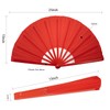 QIRMIZI 4PCS Large Folding Hand Rave Fan - Vibrant Nylon