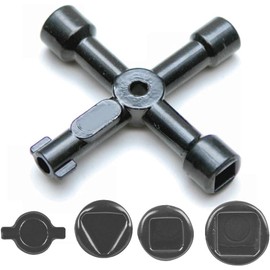 UKDeals Direct® 4 Way Utility Key Multifunction Meter Key, Utility Box Key Cupboard Key for Radiator, Water Valves