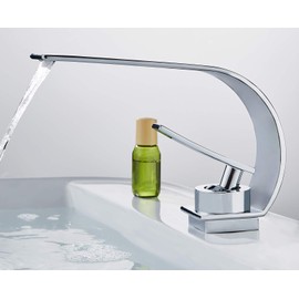 becola Chrome Bathroom Sink Faucet, Low Arc Modern Bathroom Faucet, Brass Single Hole Vanity Sink Faucet, Touch On Single Handle Basin Faucet Tap with 3/8” Hot and Cold Water Supply - Chrome